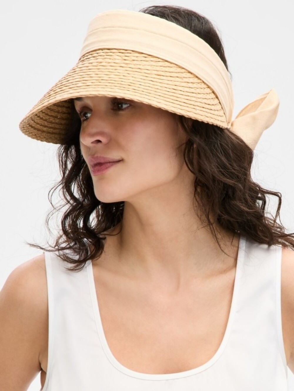 I.n.c. International Concepts Tie-Back Visor, Exclusively at Macy's - Tan NWT